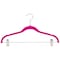Simplify Velvet Hangers with Clips in Fuschia, 6PK 23250-FUSCHI - alternate 1